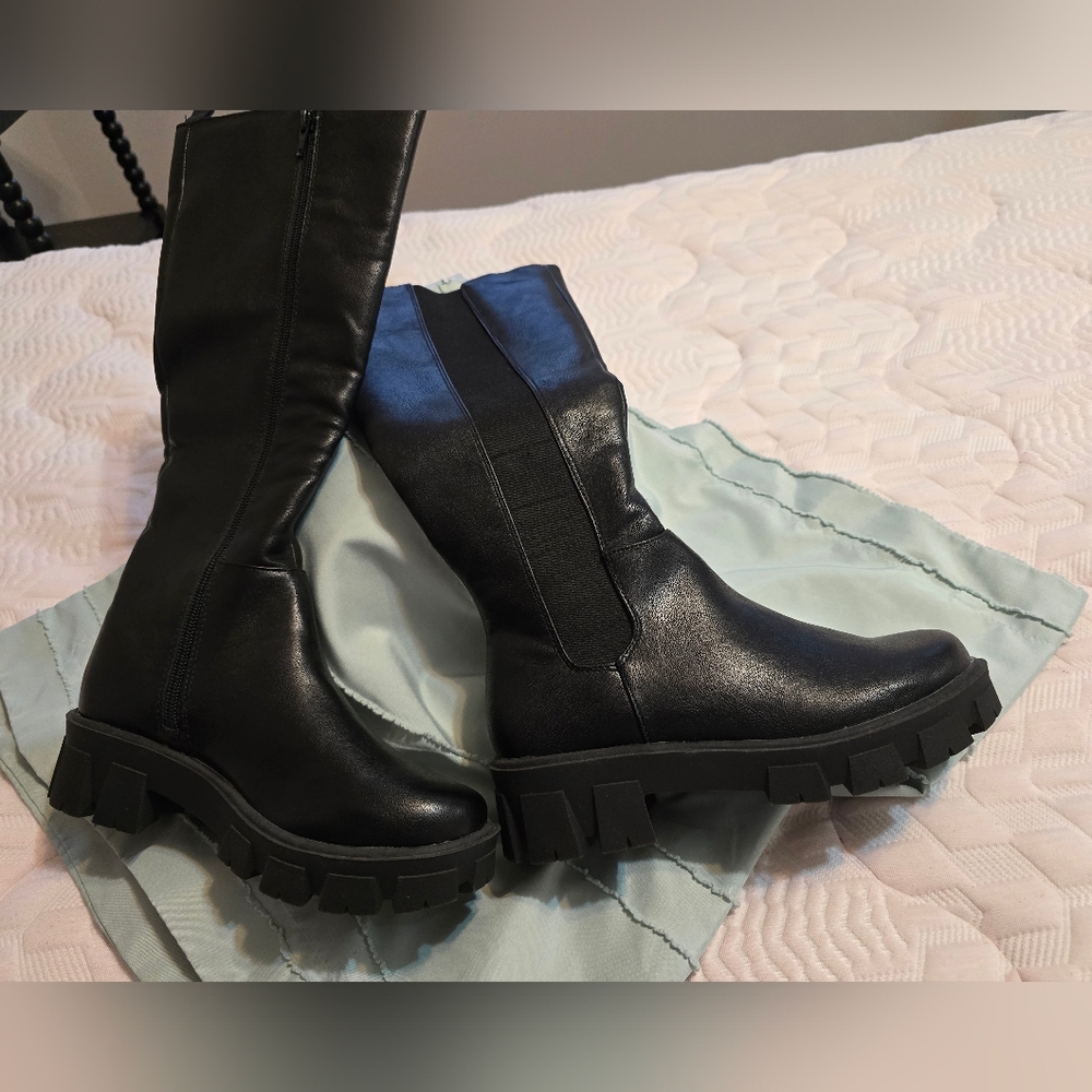 Black Knee-High Boots